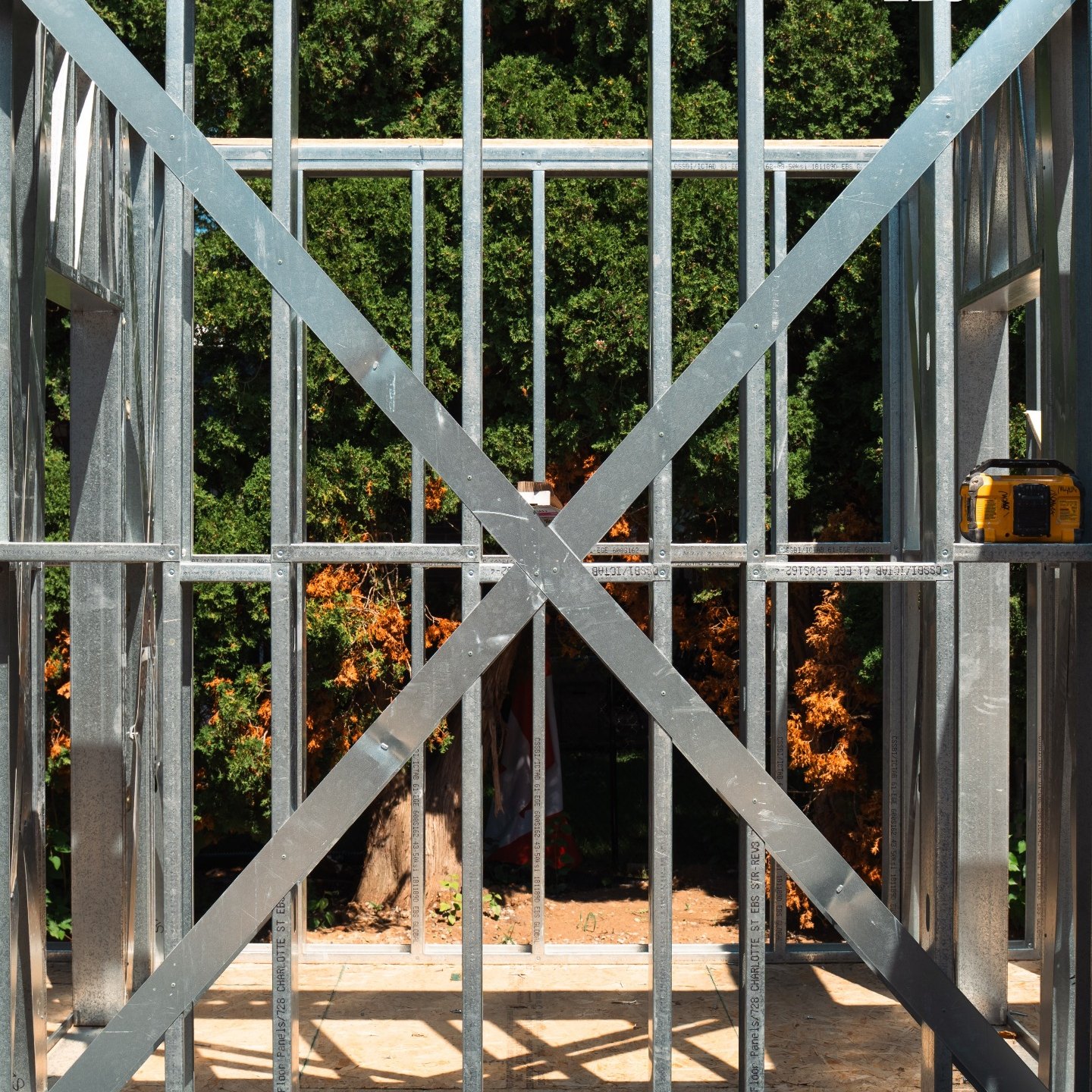 Braced wall panel, ready for the next lift.
